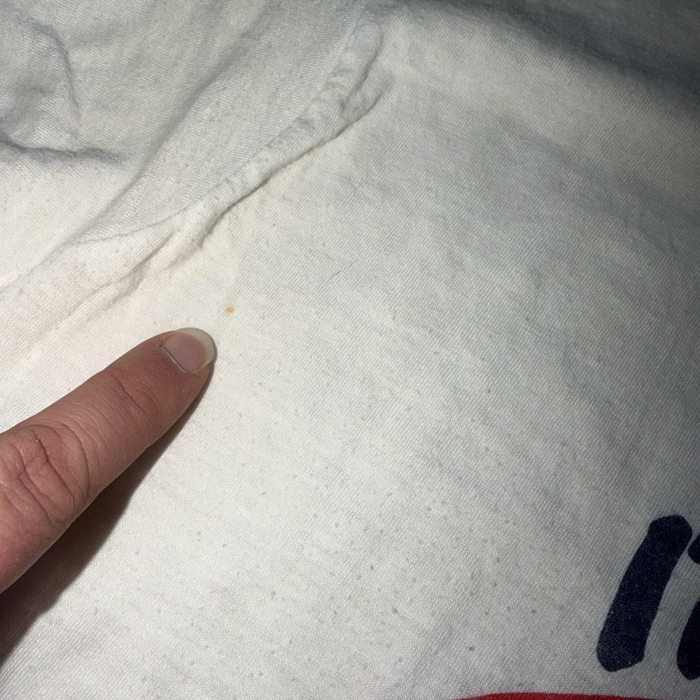 Vintage Screen Stars Shirt Mens L White Ringer I'm For Real Dairy Promo 80s‎ Tee - Picture 8 of 11
